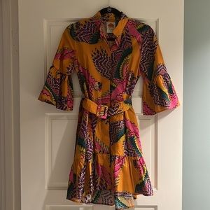 Farm Rio colorful belted dress XS